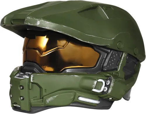 Vista 5 de Disguise Casco de lujo iluminado Master Chief para hombre, Multicolor
