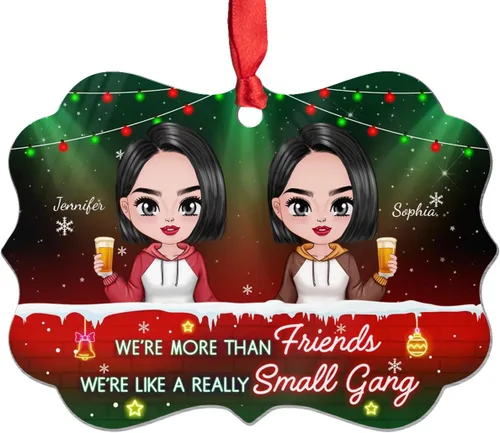 Vista 5 de Adorno de Bestie, Congrats On Being My Bettie You Lucky - Adorno de Navidad personalizado, regalos para alma gemela, árbol de Navidad colgante