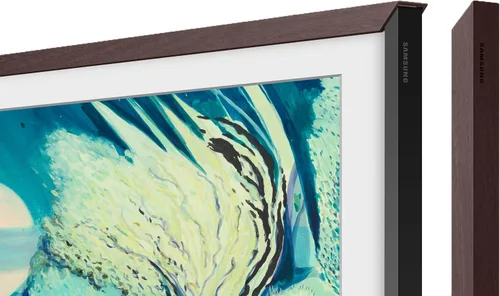 Vista 13 de Samsung The Frame TV Bisel personalizable de 32 pulgadas, magnético, instalación rápida y fácil, 2023, VG-SCFC32BWBZA, marrón moderno