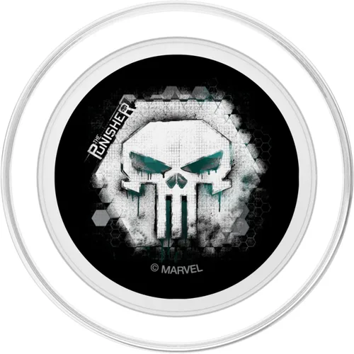 Vista 2 de Marvel The Punisher Geometric Skull PopSockets MagSafe PopGrip para iPhone