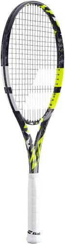 Vista 3 de Babolat Raqueta de tenis Pure Aero Team (7ª generación) ensartada con intestino Syn de 0.56 oz a tensión de rango medio