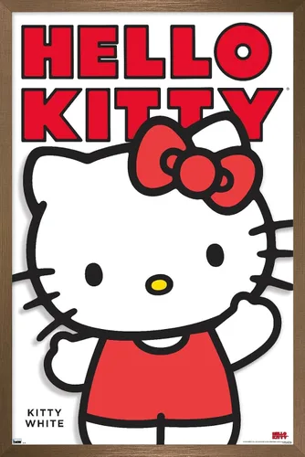 Vista 13 de Póster de pared de Hello Kitty and Friends: Hello - Kitty White Feature Series, 22.4 pulgadas de largo x 14.7 pulgadas de ancho, versión enmarcada