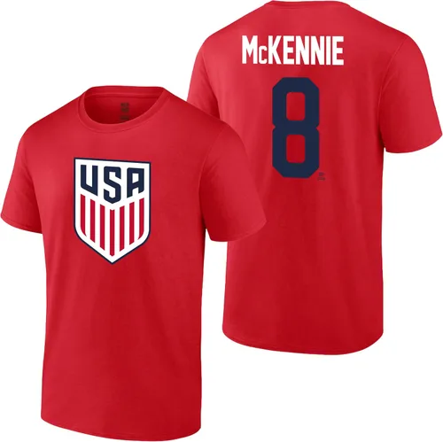 Vista 25 de Icon Sports Offical Licensed U.S. Soccer Federation USMNT Player Name and Number T-Shirt Gio Reyna Armada Escudo