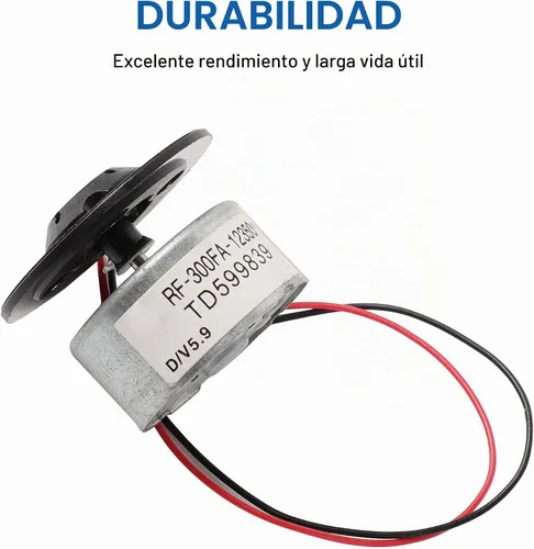 Vista 3 de uxcell Metal RF-300FA-12350 DC 5.9V Husillo DVD Micro Motor, 0.9 x 0.5 in para reproductor de DVD CD, 1 PC Plata Negro