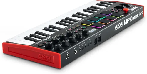 Vista 18 de Akai Professional MPK Mini Plus - Controlador de teclado MIDI USB con 37 teclas mini, 8 almohadillas MPC, secuenciador, E/S MIDI/CV/Gate, software