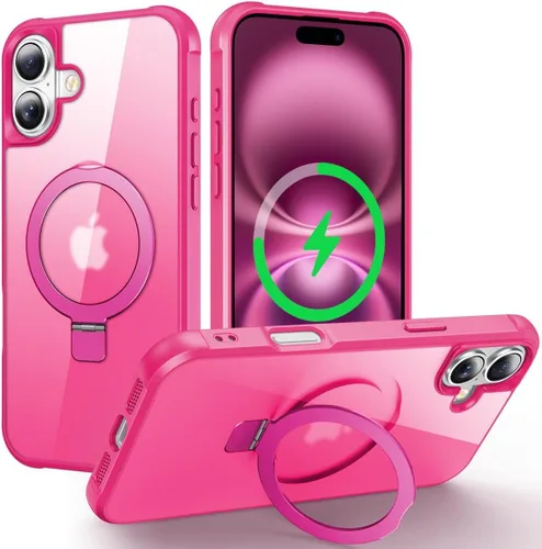 Vista 77 de CHAOFEnG Funda magnética compatible con iPhone 11 con soporte, prueba de caídas de grado militar, compatible con imán, anillo translúcido, parte