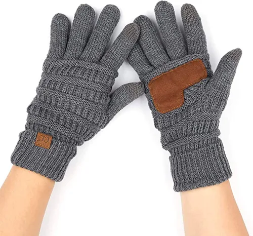 Vista 25 de Funky Junque Guantes de invierno para mujer – Lindos guantes de punto con forro polar para pantalla táctil y mensajería para mujeres, accesorios
