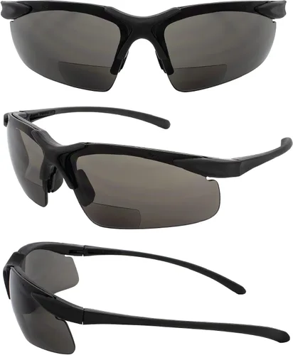 Vista 5 de Global Vision Apex 2.5 - Gafas de seguridad bifocales, 2 pares de lentes transparentes y ahumadas