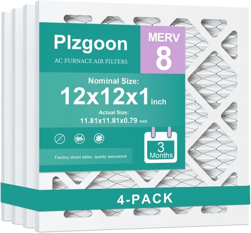 Vista 8 de Filtros de Aire 10x10x1 MERV 8 MPR 600 Paquete de 4 Filtros Plisados para Hogar HVAC AC Calefacción Filtros de Aire Acondicionado para Casa Oficina