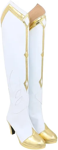 Vista 2 de Game Genshin Impact - Zapatos de cosplay para viajero Lumine, zapatos de cosplay para Halloween, carnaval, fiesta, diario, ocio, botas casuales