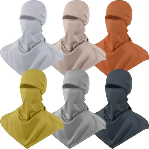 Vista 10 de Syhood 6 Pieces Balaclava Face Cover Breathable Long Neck Covers Summer Neck Protector for Men Sun Protection
