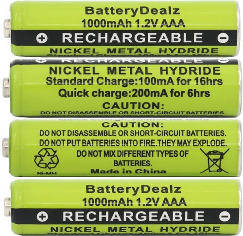 Vista 6 de Baterías recargables NiMH AAA de 1.2 V compatibles con teléfonos inalámbricos Panasonic (paquete de 2)