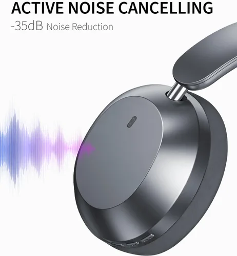 Vista 6 de Wentronic Y04 - Audífonos inalámbricos Bluetooth sobre la oreja, sumérgete en cada ritmo con cancelación activa de ruido y sonido de alta