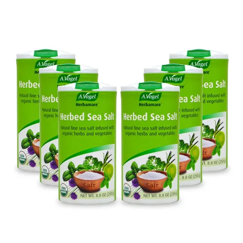 Vista 17 de A. Vogel Herbamare Sal marina sazonada – USDA Orgánica – Sal condimento infundida con 12 hierbas – 33% menos de sodio – Sin OMG – Sin gluten