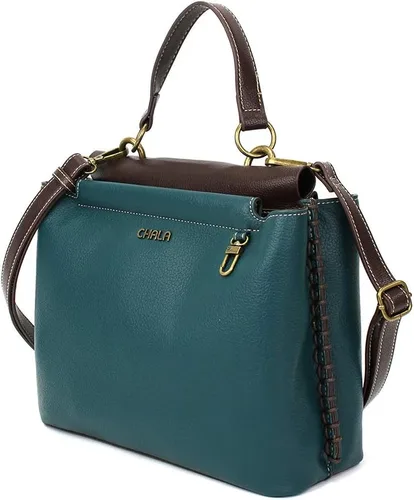 Vista 3 de CHALA Encantador bolso con correa ajustable - huella de pata - turquesa, Turquesa