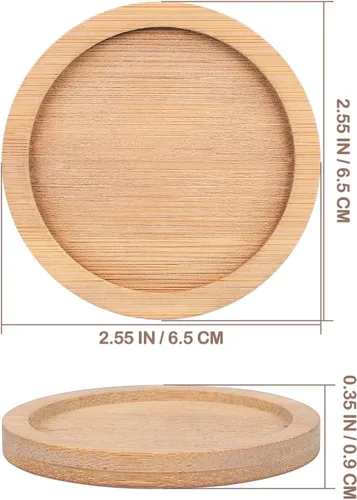 Vista 2 de 6 posavasos de bambú con aislamiento térmico almohadillas de taza para el hogar, posavasos antideslizantes para bebidas, tapete de bambú redondo