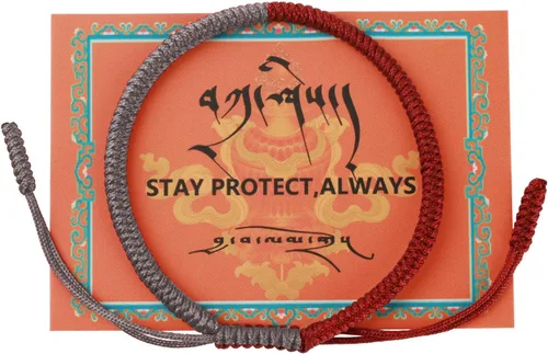 Vista 11 de Auténtica pulsera de nudo Dorje bendecida hecha a mano por monjes tibetanos con protección y talismán para mujeres y hombres