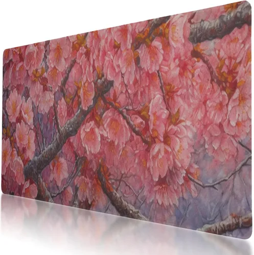 Vista 9 de Alfombrilla de mouse grande con diseño de flamenco para juegos de 35.5 x 16 pulgadas, base antideslizante, resistente al agua, ideal para jugadores