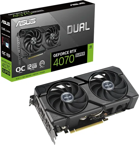 Vista 11 de ASUS Dual GeForce RTX 4070 OC Edition 12GB GDDR6X, IP5X, tecnología Auto-Extreme, programa de validación de 144 horas, HDMI 2.1a, DP 1.4a, garantía