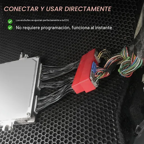 Vista 5 de RED WOLF Arnés de puente de conversión OBD2B a OBD1 ECU compatible con Honda Accord 1998-2002, Civic 1999-2000, Acura Integra 2000-2001, arnés