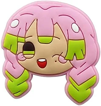 Vista 2 de 11 dijes para zapatos de anime Kimetsu no Yaiba Chibi, accesorios para zuecos de manga y zuecos de Demon Slayer Croc Charm para una variedad