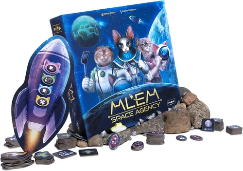 Vista 3 de Rebel Studio MLEM: Juego de mesa de la agencia espacial – ¡Aventuras Perfectas de Gastronautas! Juego de estrategia con dados, divertido juego