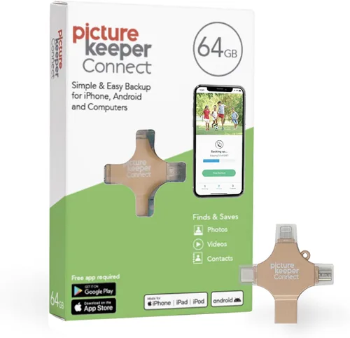 Vista 8 de Picture Keeper Connect Unidad Flash USB para Fotos y Videos para Apple, Android y Dispositivos PC, Unidad de Pulgar de 32GB plateado