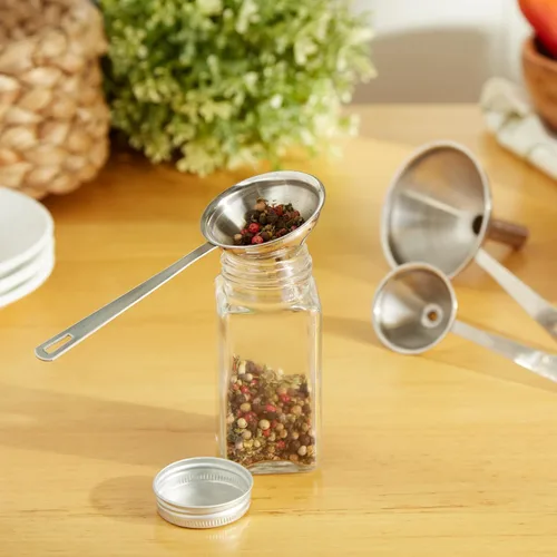 Vista 9 de RSVP International Endurance Collection - Embudo para especias de cocina, acero inoxidable y apto para lavavajillas, mini juego, varios tamaños