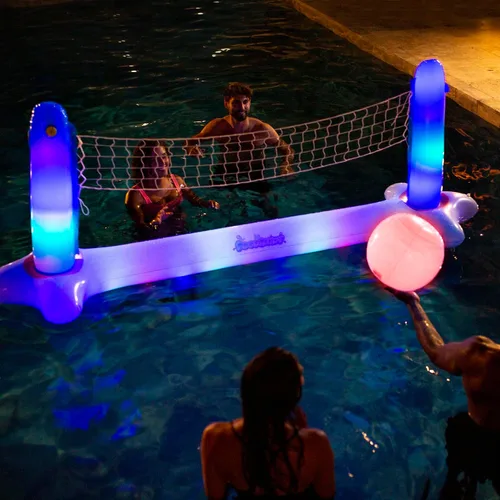 Vista 6 de Poolcandy Juego de voleibol LED flotante gigante iluminado
