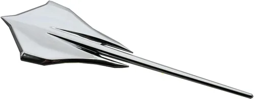 Vista 4 de Set de par de emblemas de tiburón Stingray Mako, insignias de pez de coche para pared, repuesto para Corvette C8 2020-2022 84316259 (cromado)