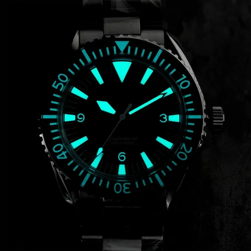 Vista 2 de watchdives WD1967Q Japón VH31 Reloj de buceo para hombre, con movimiento de cuarzo, 1.49 pulgadas, sombrero superior, burbuja, reloj de pulsera