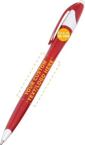 Vista 21 de DISCOUNT PROMOS Juego de 10 bolígrafos de oficina de plástico de dos tonos, paquete a granel, tinta negra, ideal para oficina, escuela, negocios