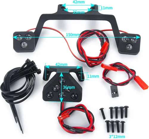 Vista 2 de AXSPEED 1 Unidades Delantera Trasera LED Lámpara de Luz para KRATON 8S ARA110002 Faro Trasero 1/5 RC Camión Actualización