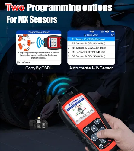 Vista 4 de Autel MaxiTPMS TS508WF Actualización de TS508K TS508 TS501Pro TS408S Programar Sensor MX Leer Borrar DTCs TPMS Reinicio OBD Reaprender Activar TPMS