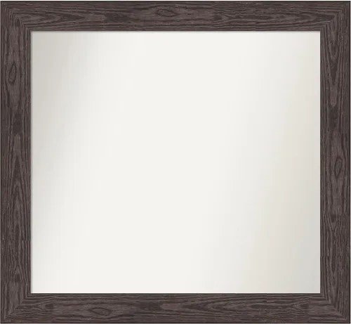 Vista 156 de Amanti Art Espejo personalizado, espejo de baño negro puente, espejo de pared o espejo de tocador de baño sobre el fregadero (26 x 26 pulgadas)