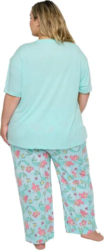 Vista 5 de Disney Conjunto de pijama para mujer, camiseta y pantalones de descanso con estampado de sirena