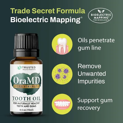Vista 7 de OraMD Aceite dental extra fuerte 4 en 1 – Tratamiento clínicamente probado para enfermedades de las encías, tratamiento de gingivitis, tratamiento