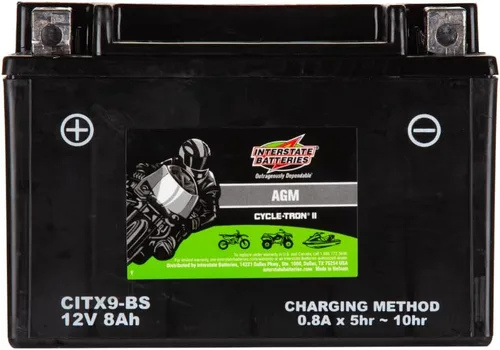 Vista 11 de Interstate Batteries YTX14-BS - Batería de 12 V y 12 Ah para deportes motorizados, 200CCA AGM, repuesto recargable para motocicletas, cuatrimotos