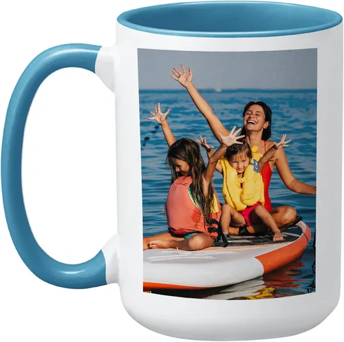 Vista 11 de Let's Make Memories Taza con fotos personalizada, taza de café personalizada, tu foto o obra de arte de niños, para ella, cumpleaños, para mamá