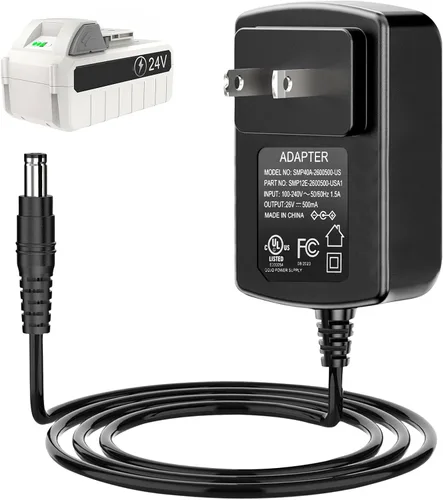 Vista 9 de Cargador rápido 24VCHRG-QC iON+ para Snow Joe y Sun Joe de 24 V iBAT24 y 24VBAT Series Baterías compatibles con todos los modelos de batería iON