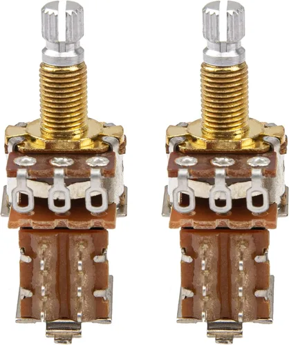 Vista 2 de 2 macetas Yootones A500K Push Pull para guitarra, potenciómetros cónicos de audio, eje dividido de cobre largo, compatible con accesorios de guitarra