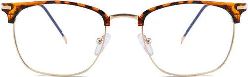 Vista 2 de Shiratori Gafas de lente transparente retro vintage con montura de cuerno de 1.693 in