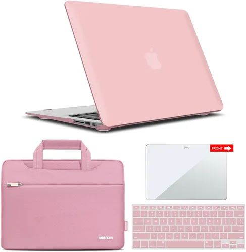 Vista 11 de IBENZER Compatible con la versión antigua MacBook Air de 13 pulgadas (versión 2010-2017). Modelos: A1466 A1369, carcasa rígida, bolsa y cubierta