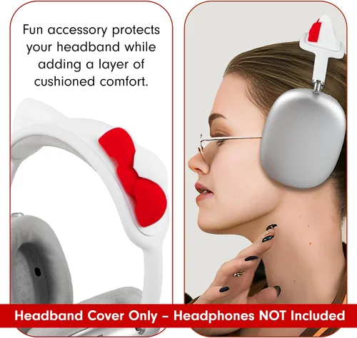 Vista 5 de Sonix x Sanrio - Funda de diadema de Hello Kitty para AirPods Max, accesorio protector de silicona con orejas de gato para auriculares Compatible