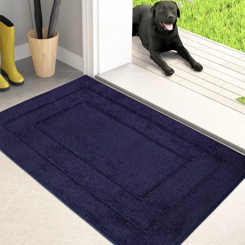 Vista 17 de PURRUGS Tapete para puerta que atrapa la suciedad, 20 x 31.5 pulgadas, antideslizante, lavable a máquina, tapete de entrada para perro, tapete