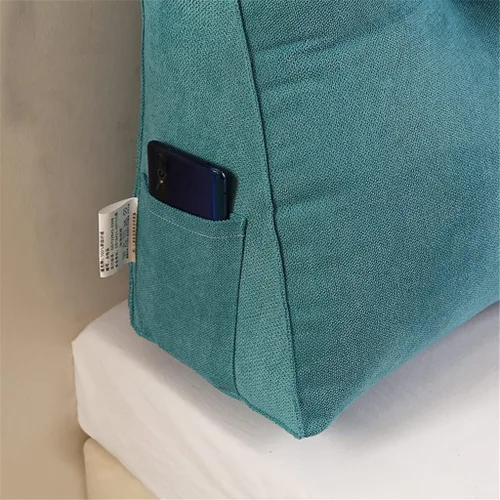 Vista 8 de Almohada triangular grande para cabecero de cuña de lectura, reposa cama, respaldo, almohada para reposo de cama, cojín para sofá cama individual