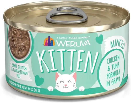 Vista 11 de Weruva Fórmula de gatito, pollo y calabaza en salsa, lata de 3 onzas (paquete de 12)