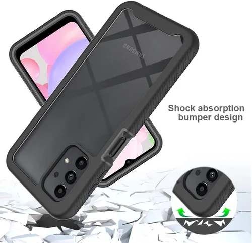 Vista 5 de Funda protectora para Samsung Galaxy A13 4G, anticaídas y absorción de golpes para Samsung SM-A135F/DS Galaxy A13 4G / SM-A135M/DS SM-A135F/DSN Negro