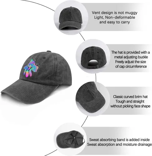 Vista 6 de devor Gorras de béisbol con hongos mágicos para papá, sombreros gráficos para papá para mujer
