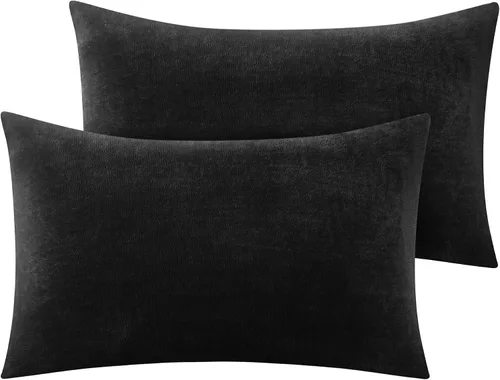 Vista 38 de BEDELITE - Juego de 2 fundas de almohada de vellón y franela estándar, supersuaves, con cierre, acogedoras, de terciopelo mullido, para todas